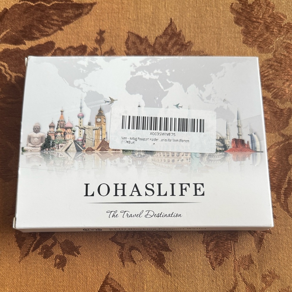 🛂 LOHASLIFE U.S. Passport Holder – Blue | RFID Travel Wallet w/ AirTag Slot - Picture 5 of 7